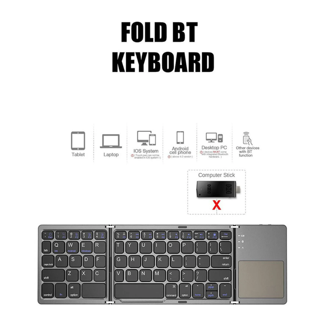 Mini Folding Bluetooth Keyboard